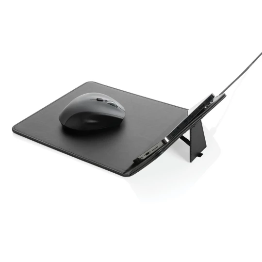 Podkładka pod mysz Swiss Peak, ładowarka bezprzewodowa 10W, PU z recyklingu (P300.241)-1