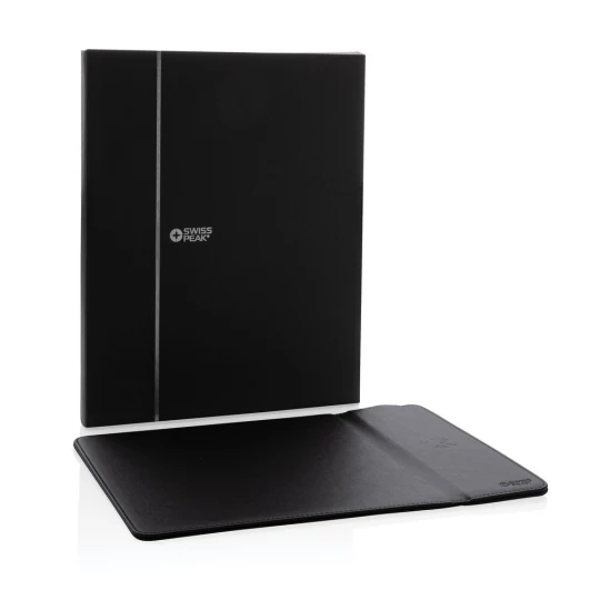 Podkładka pod mysz Swiss Peak, ładowarka bezprzewodowa 10W, PU z recyklingu (P300.241)-1