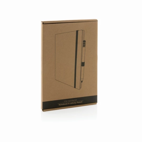 Bambusowy notatnik z ołówkiem Infinity (P774.469)-1