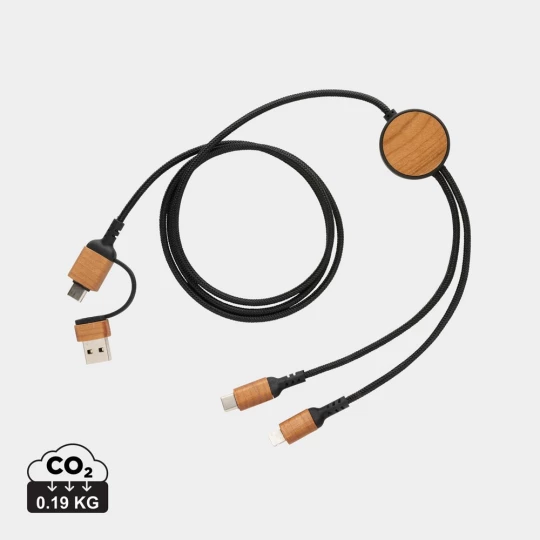 Kabel do ładowania 6 w 1 Ohio, plastik z recyklingu (P302.861)-1