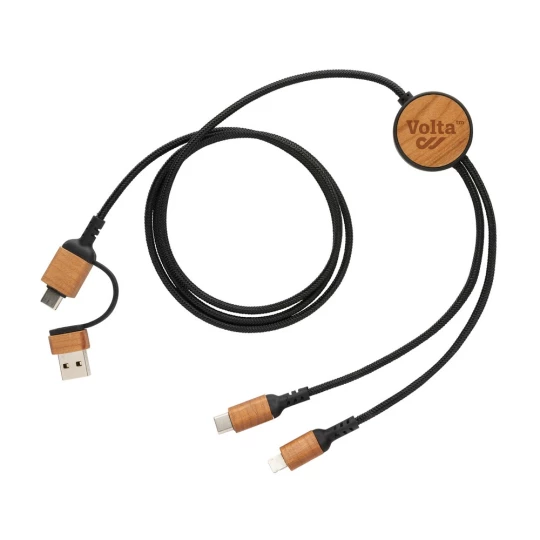 Kabel do ładowania 6 w 1 Ohio, plastik z recyklingu (P302.861)-1