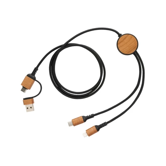 Kabel do ładowania 6 w 1 Ohio, plastik z recyklingu (P302.861)-1