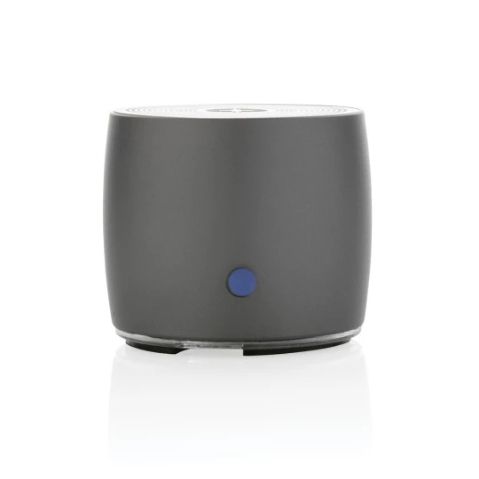 Basowy głośnik bezprzewodowy 3W Swiss Peak, aluminium z recyklingu (P331.002)-1