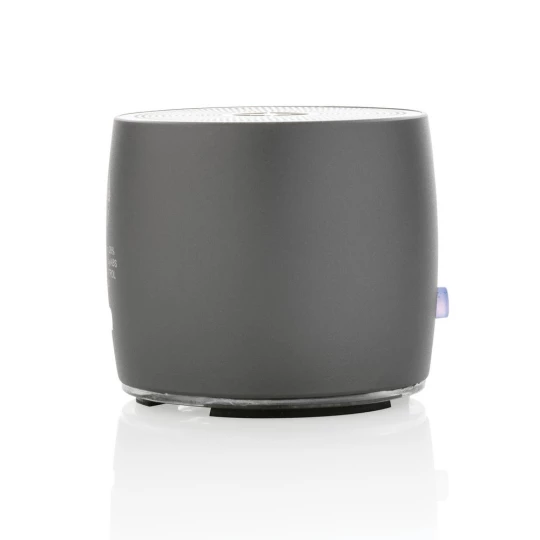 Basowy głośnik bezprzewodowy 3W Swiss Peak, aluminium z recyklingu (P331.002)-1