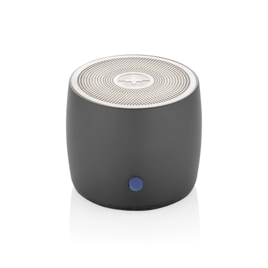 Basowy głośnik bezprzewodowy 3W Swiss Peak, aluminium z recyklingu (P331.002)-1