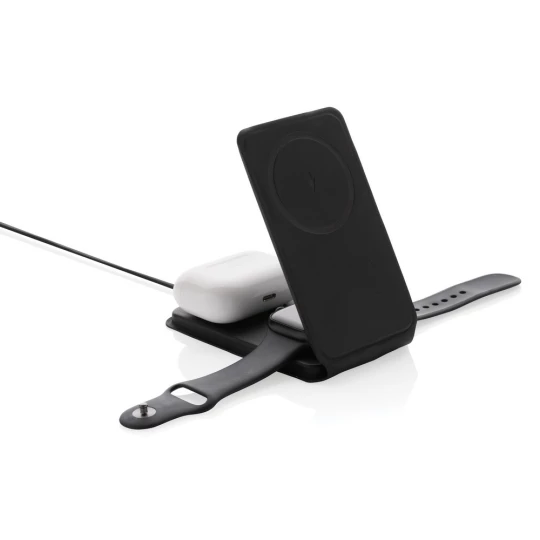Magnetyczna ładowarka bezprzewodowa 3 w 1 15W Swiss Peak (P308.541)-1