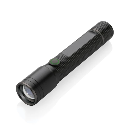 Kieszonkowa latarka Gear X, ładowana przez USB, aluminium z recyklingu (P513.901)-1