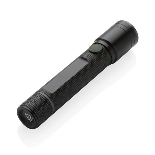 Kieszonkowa latarka Gear X, ładowana przez USB, aluminium z recyklingu (P513.901)-1