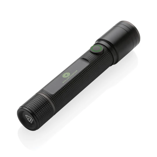 Kieszonkowa latarka Gear X, ładowana przez USB, aluminium z recyklingu (P513.901)-1