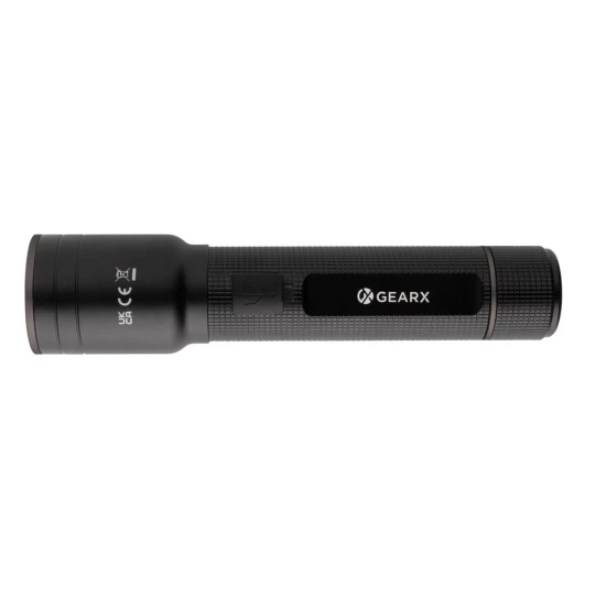 Duża latarka Gear X, ładowana przez USB, aluminium z recyklingu (P513.931)-1