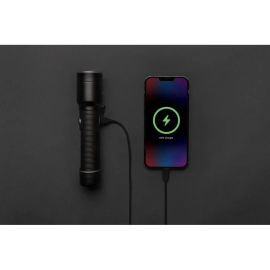 Duża latarka Gear X, ładowana przez USB, aluminium z recyklingu (P513.931)-1