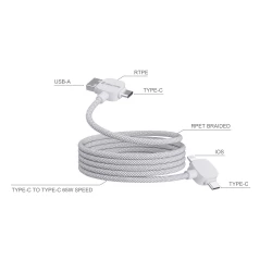Kabel do ładowania i synchronizacji Urban Vitamin Stockton 65W (P302.7103)-3