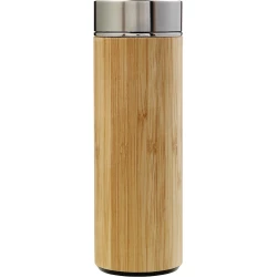 Bamboo thermos 420 ml with sieve stopping dregs (V0772-18)-2