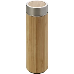 Bamboo thermos 420 ml with sieve stopping dregs (V0772-18)-5