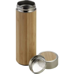 Bamboo thermos 420 ml with sieve stopping dregs (V0772-18)-6