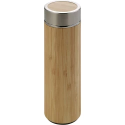 Bamboo thermos 420 ml with sieve stopping dregs (V0772-18)-7
