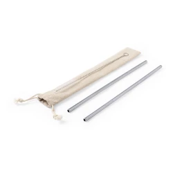 Zestaw słomek wielokrotnego użytku, 2 szt. z czyścikiem (V8803-32)