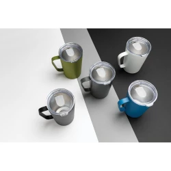 Kubek termiczny 420 ml, stal nierdzewna z recyklingu (P433.055)-10