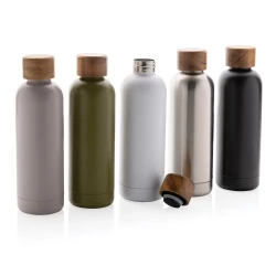 Butelka termiczna 500 ml Wood, stal nierdzewna z recyklingu (P435.531)-5