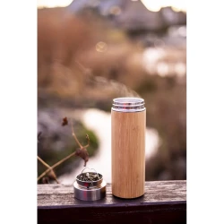 Bambusowy termos 350 ml, posiada sitko zatrzymujące fusy | Christian (V0844-17)-6