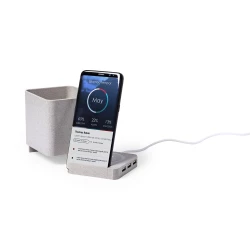 Ładowarka bezprzewodowa 5W ze słomy pszenicznej, hub USB 2.0, pojemnik na przybory do pisania, stojak na telefon (V0116-00)-3