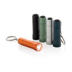 Brelok do kluczy z aluminium z recyklingu, latarka Flash (P514.0402)-7