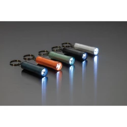 Brelok do kluczy z aluminium z recyklingu, latarka Flash (P514.0405)-8