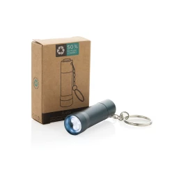 Brelok do kluczy z aluminium z recyklingu, latarka Flash (P514.0405)-9
