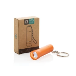 Brelok do kluczy z aluminium z recyklingu, latarka Flash (P514.0408)-9