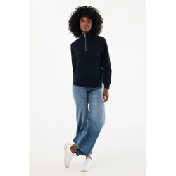 IQONIQ Elgon recycled cotton quarter zip sweater (T9601.001.5XL)-10