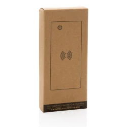 Bambusowy, bezprzewodowy power bank 8000 mAh, ładowarka bezprzewodowa 5W (P322.359)-10
