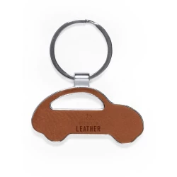 Keyring with front and back part made from recycled leather (V1308-16)-2