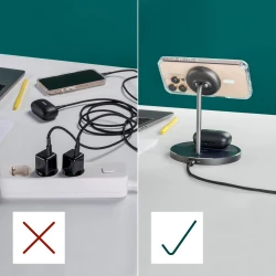 Magnetyczna ładowarka bezprzewodowa 2 w 1 15W Hama (VH066-03)-10