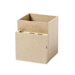 Składana ładowarka bezprzewodowa 5W z kartonu z recyklingu, hub USB 2.0, pojemnik na przybory do pisania, stojak na telefon (V0178-00)-6