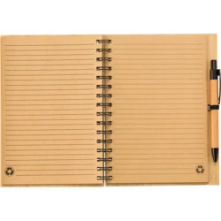 Bamboo notebook A5 with ball pen (V0200-17)-4