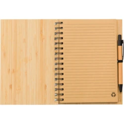 Bamboo notebook A5 with ball pen (V0200-17)-5