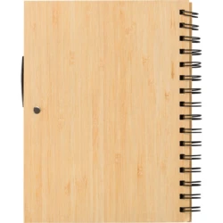 Bamboo notebook A5 with ball pen (V0200-17)-8
