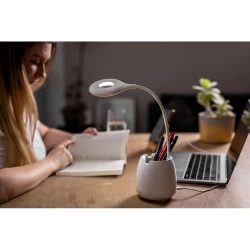 Schreibtischlampe, Wireless Lautsprecher 3W, Telefonständer, Halterung für Schreibutensilien | Asar (V0188-02)-13