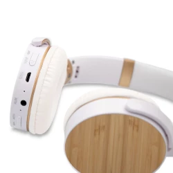 Faltbarer Wireless Kopfhörer, Bambuselemente | Hollie (V0190-02)-7