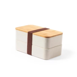 Lunchboxen 2 Stück, 2x500 ml, Bambusdeckel, Besteck (V8217-00)-3