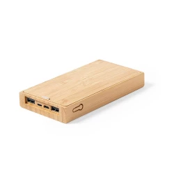 Bamboo wireless power bank 10000 mAh, wireless charger 5W, solar charger (V8335-16)-4