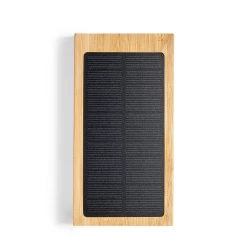Bamboo wireless power bank 10000 mAh, wireless charger 5W, solar charger (V8335-16)-5