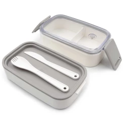 Lunch boxes 2 in 1, 2x700 ml, cutlery | Cash (V7246-02)-4