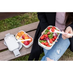 Lunch boxes 2 in 1, 2x700 ml, cutlery | Cash (V7246-02)-8