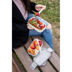 Lunch boxes 2 in 1, 2x700 ml, cutlery | Cash (V7246-02)-10