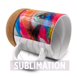 Keramikbecher 370 ml mit Korkelement | Kate (V8297-02)