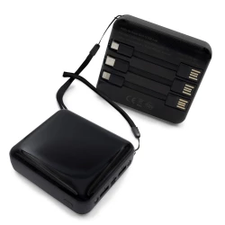 Power bank 10000 mAh, 3 kable do ładowania w komplecie | Tim (V0903-03)-3