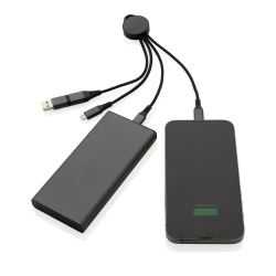 Charging cable made with RCS (Recycled Claim Standard) certified recycled aluminium, recycled TPE and recycled pet. Total recycled content: 68% based on total item weight. RCS certification ensures a completely certified supply chain of the recycled -3