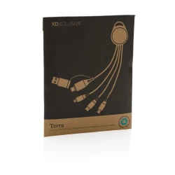 Charging cable made with RCS (Recycled Claim Standard) certified recycled aluminium, recycled TPE and recycled pet. Total recycled content: 68% based on total item weight. RCS certification ensures a completely certified supply chain of the recycled -9