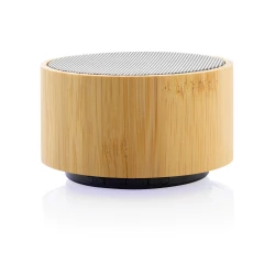 3W wireless speaker made with FSC® 100% bamboo casing and RCS (Recycled Claim Standard) certified recycled ABS. Total recycled content: 16% based on total item weight. RCS certification ensures a completely certified supply chain of the recycled mate-2